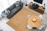 handmade Traditional Kafkaz Tan Rust Hand Knotted RECTANGLE 100% WOOL area rug 10 x 13